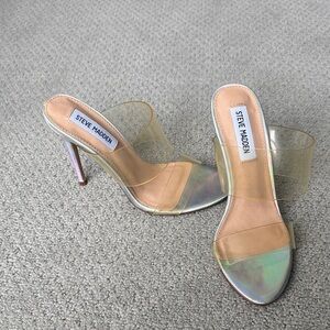 Steve Madden Transparent Iridescent Heels